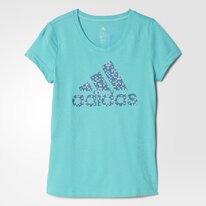 Juniorské tričko Adidas YG W LOGO TEE green