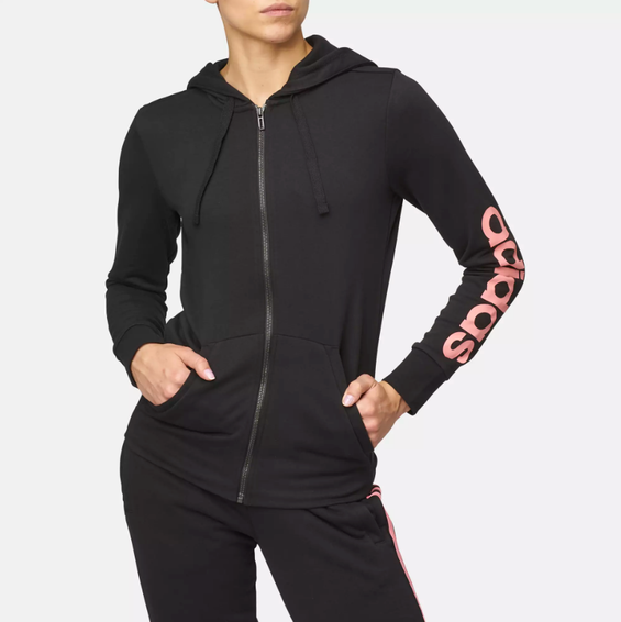 Dámska mikina Adidas ESS LIN FZ HD black