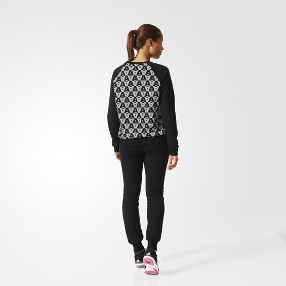 Dámska súprava Adidas CREWNECK SUIT black