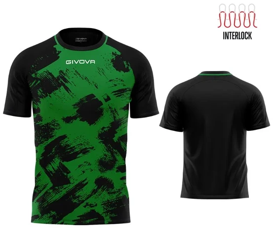 Futbalový dres Givova SHIRT ART INTERLOCK green/black