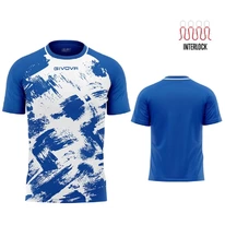 Futbalový dres Givova SHIRT ART INTERLOCK royal/white