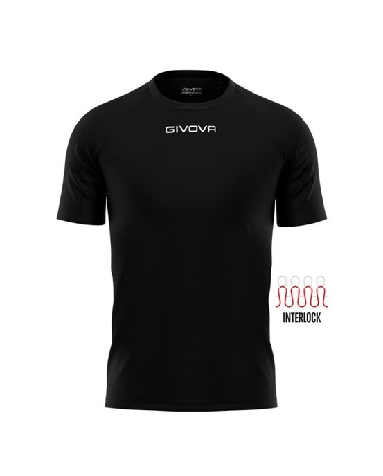 Futbalový dres Givova SHIRT CAPO INTERLOCK black