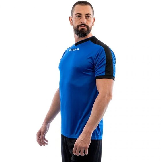 Futbalový dres Givova SHIRT REVOLUTION INTERLOCK blu royal/black