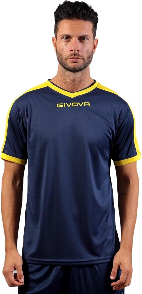 Futbalový dres Givova SHIRT REVOLUTION INTERLOCK blue/yellow