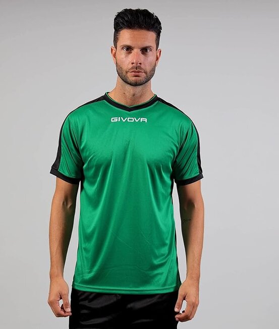 Futbalový dres Givova SHIRT REVOLUTION INTERLOCK green/nero