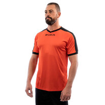 Futbalový dres Givova SHIRT REVOLUTION INTERLOCK orange/black