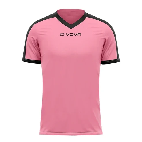 Futbalový dres Givova SHIRT REVOLUTION INTERLOCK pink/nero