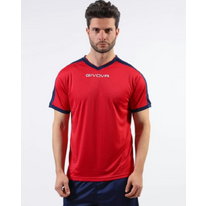 Futbalový dres Givova SHIRT REVOLUTION INTERLOCK red/blue