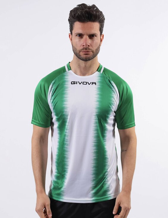 Futbalový dres Givova SHIRT STRIPE green/white