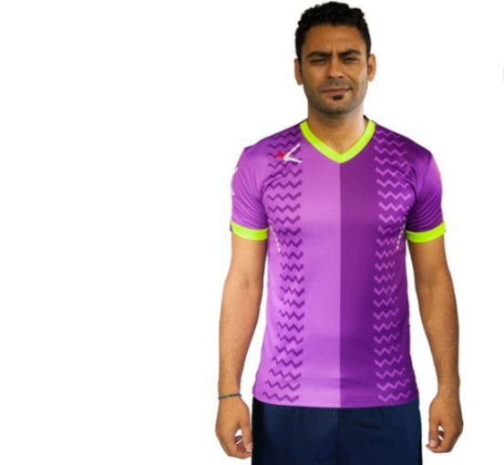Futbalový dres Legea MAGLIA CRACOVIA GOLD purple/green fluo