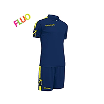 FUTBALOVÝ DRES PLAY blue/yellow fluo