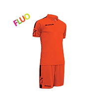 FUTBALOVÝ DRES PLAY orange fluo/black