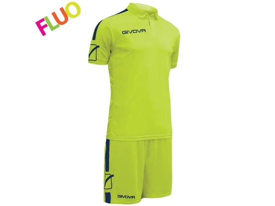 FUTBALOVÝ DRES PLAY yellow fluo/blue
