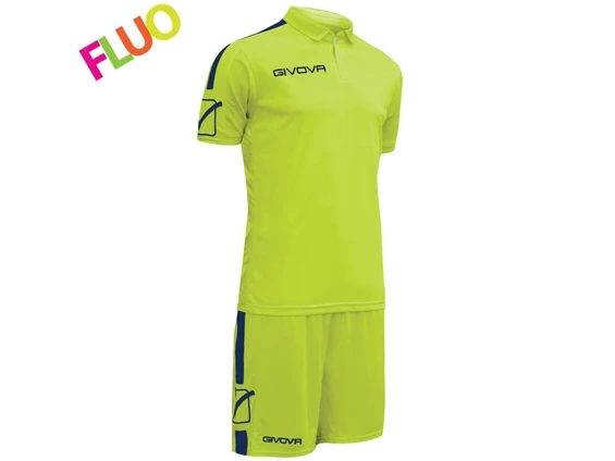 FUTBALOVÝ DRES PLAY yellow fluo/blue