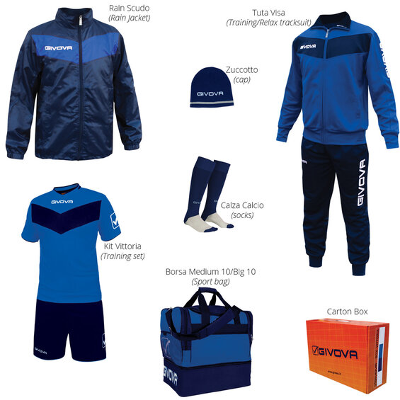 Futbalový set Givova VITTORIA dark blue/blue