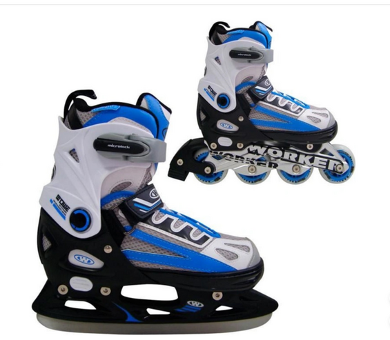 Ľadové korčule WORKER NOLAN IN 4199 2in1 blue