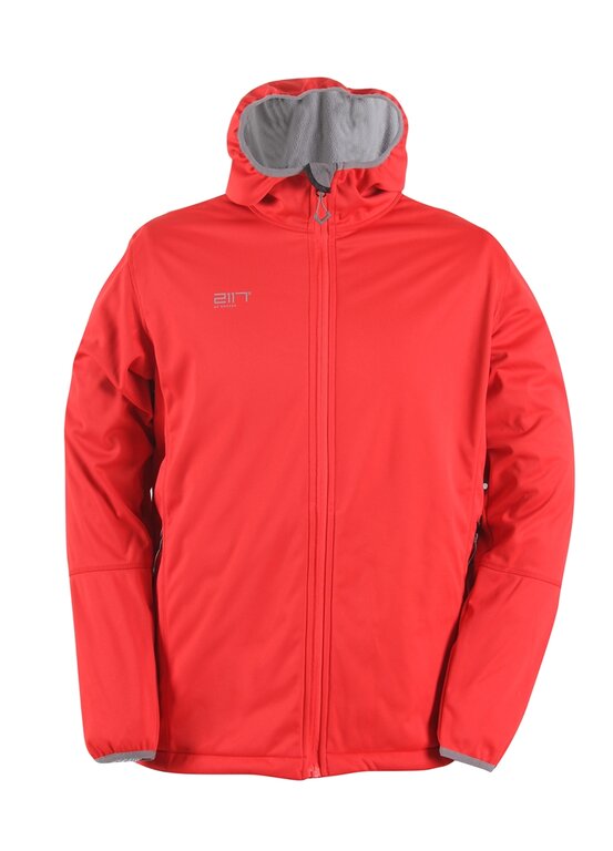 Pánska softshellová bunda s kapucňou SKRATTEN red