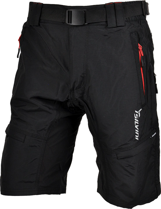 Pánske cyklistické nohavice Silvini RANGO black/red
