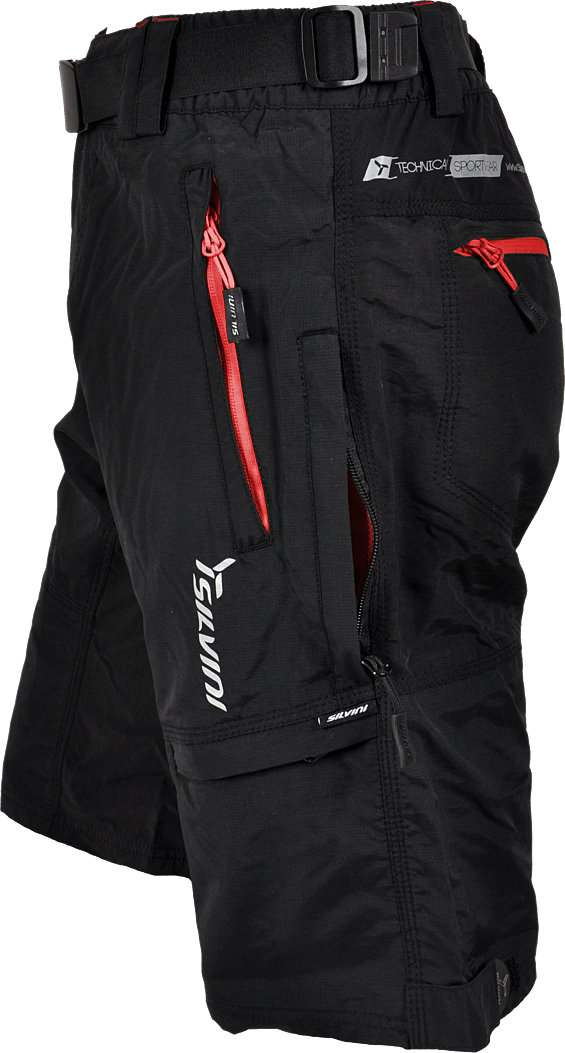 Pánske cyklistické nohavice Silvini RANGO black/red