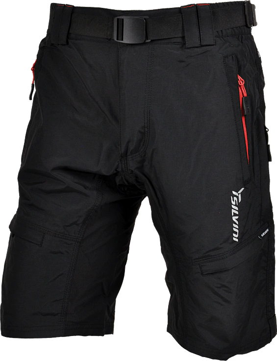 Pánske cyklistické nohavice Silvini RANGO black/red