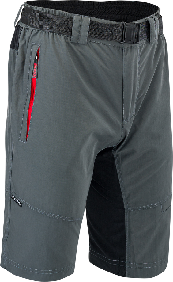 Pánske cyklistické nohavice Silvini RANGO grey/red