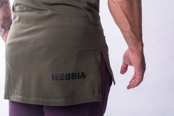 Pánske tričko Nebbia AW Line khaki