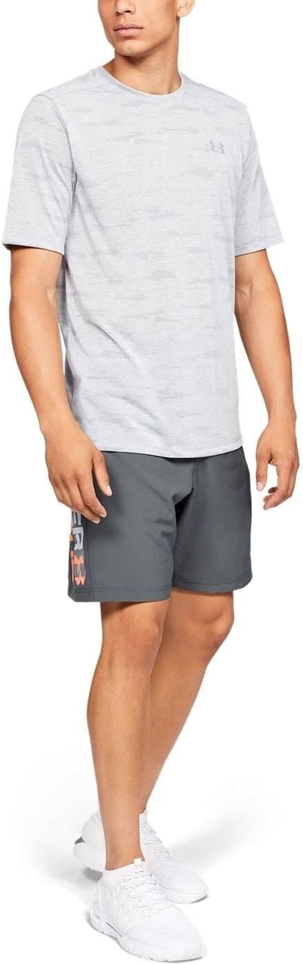 Šortky UA Woven Graphic Wordmark grey