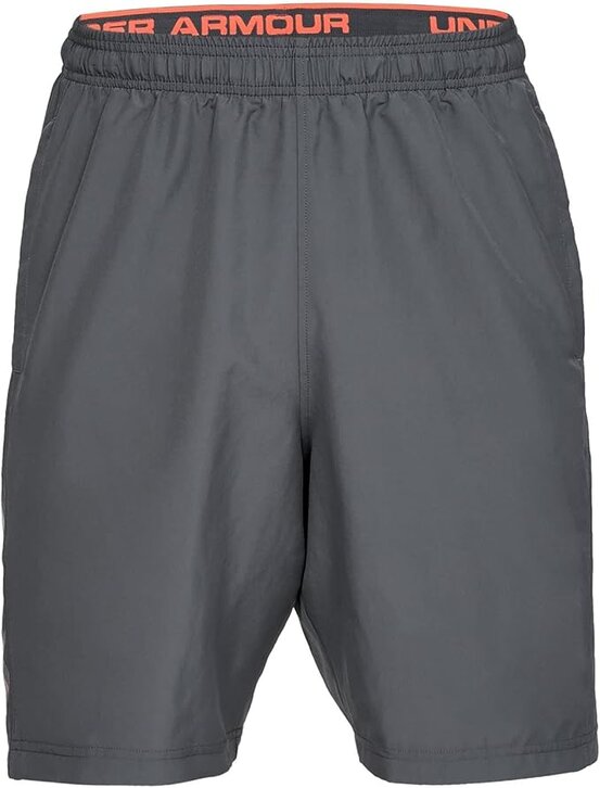 Šortky UA Woven Graphic Wordmark grey