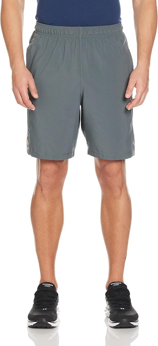 Šortky UA Woven Graphic Wordmark grey