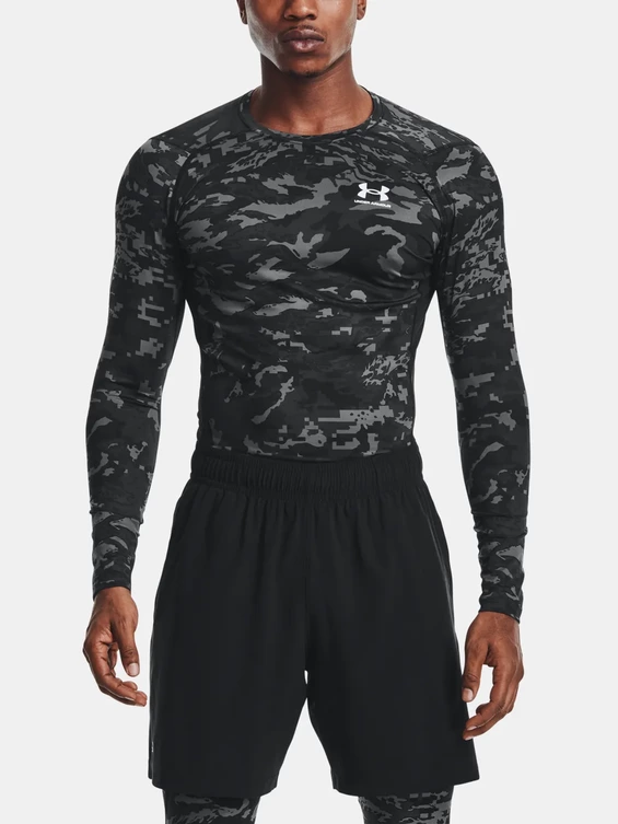 Tričko UA Camo Comp LS grey