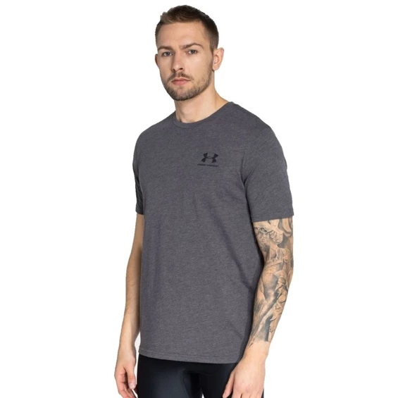 Tričko UA SS LEFT CHEST TEE grey