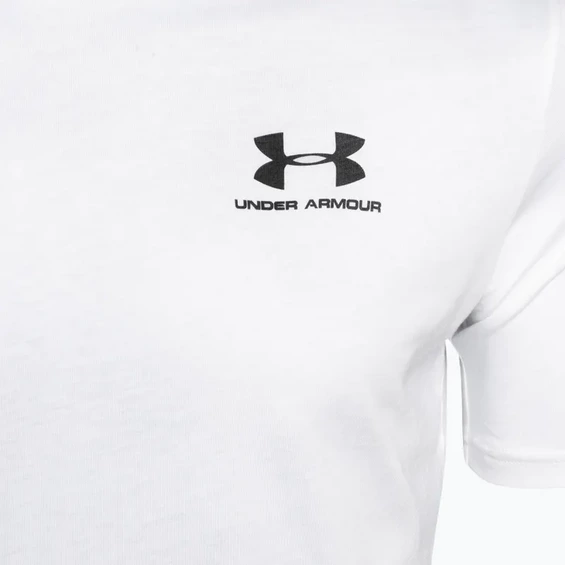Tričko UA SS LEFT CHEST TEE white