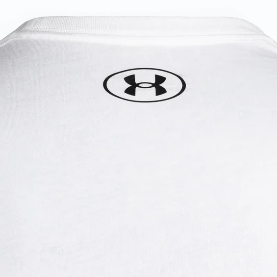 Tričko UA SS LEFT CHEST TEE white